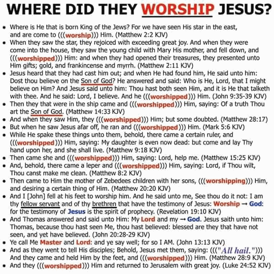 Jesus was worshipped
