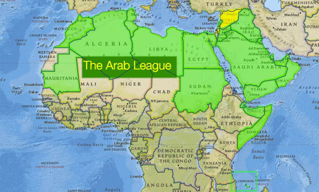 arab league map